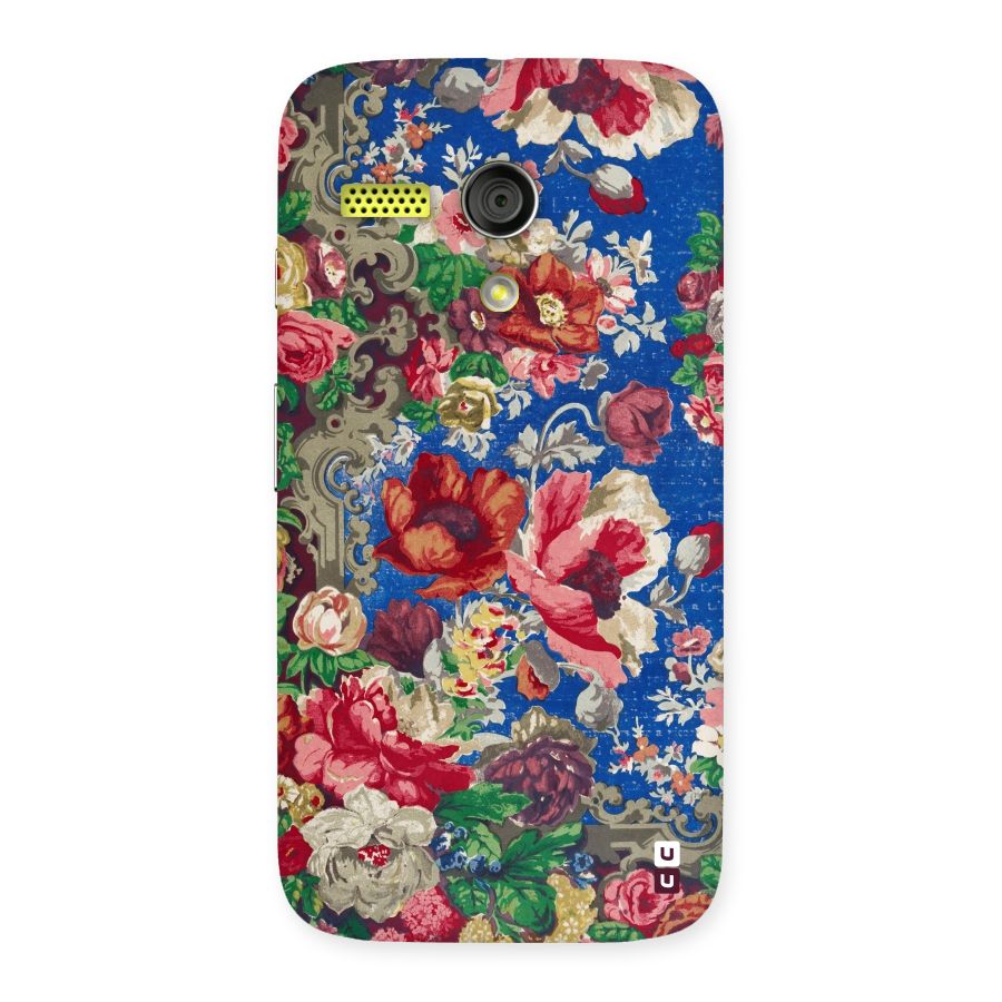 Block Printed Flowers Back Case for Moto G