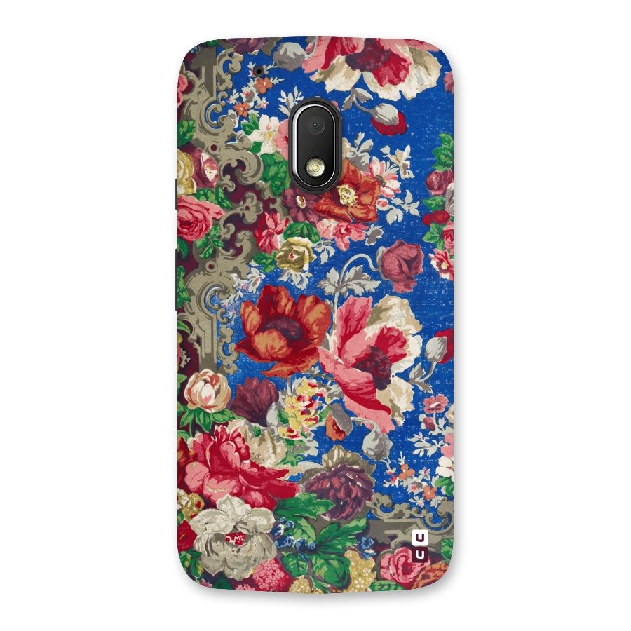 Block Printed Flowers Back Case for Moto G4 Play