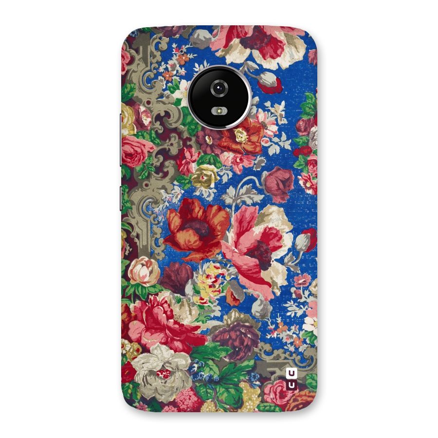 Block Printed Flowers Back Case for Moto G5