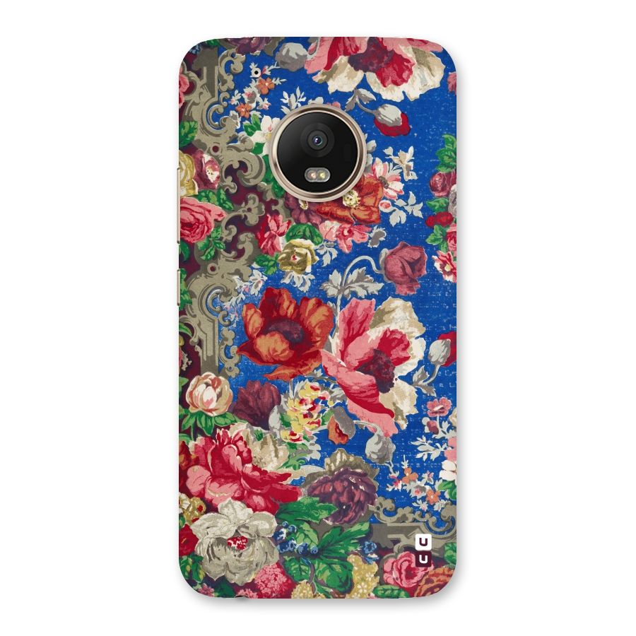 Block Printed Flowers Back Case for Moto G5 Plus