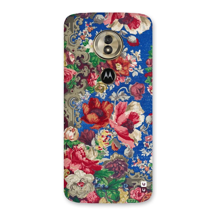 Block Printed Flowers Back Case for Moto G6 Play