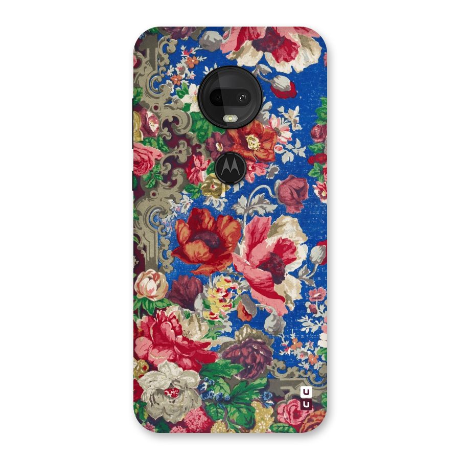 Block Printed Flowers Back Case for Moto G7