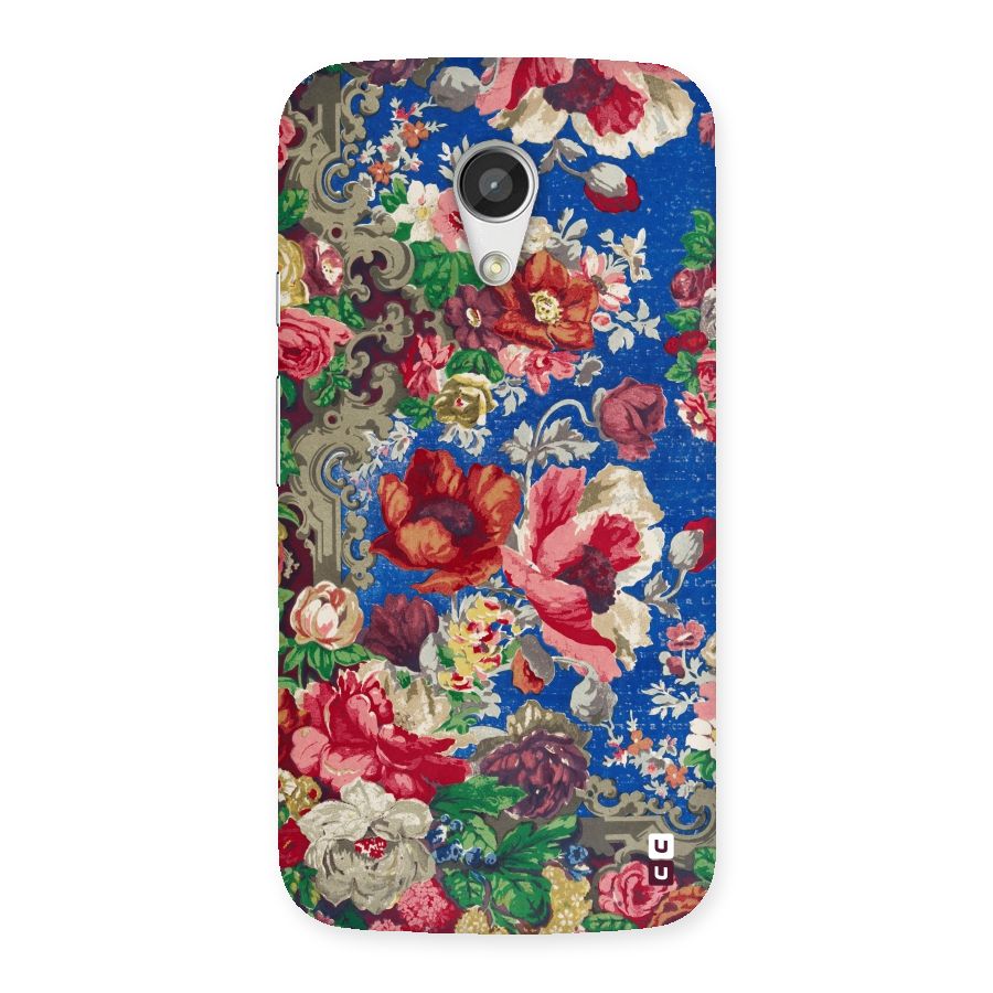 Block Printed Flowers Back Case for Moto G 2nd Gen