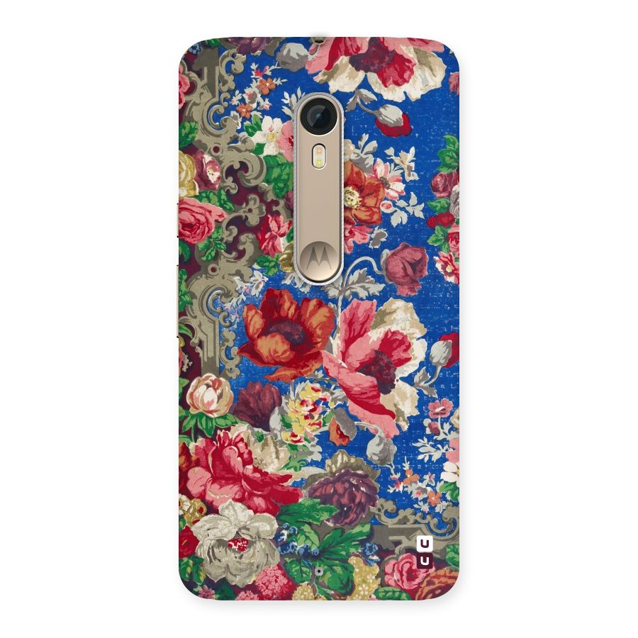 Block Printed Flowers Back Case for Motorola Moto X Style