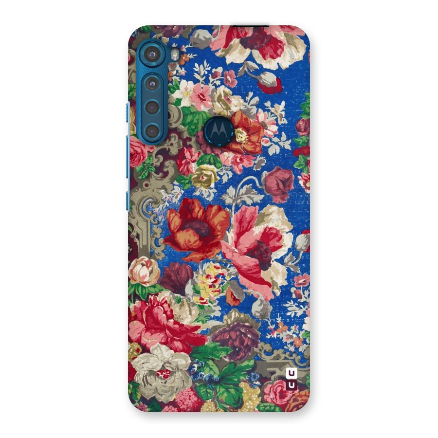 Block Printed Flowers Back Case for Motorola One Fusion Plus