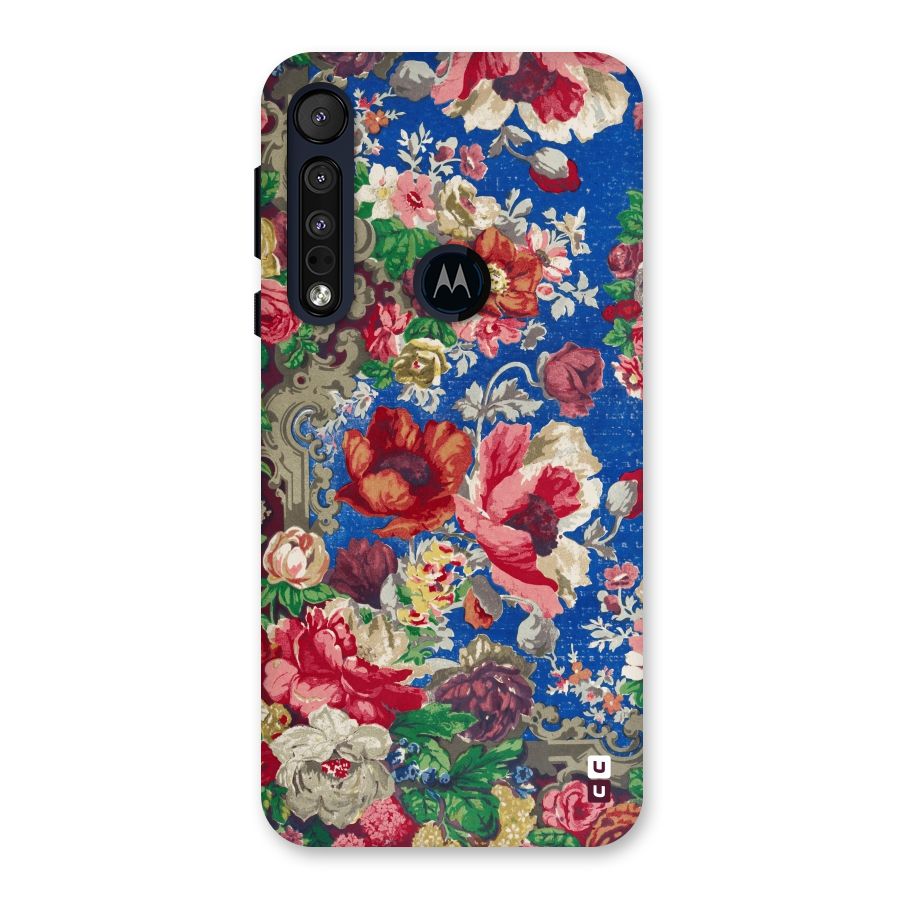 Block Printed Flowers Back Case for Motorola One Macro