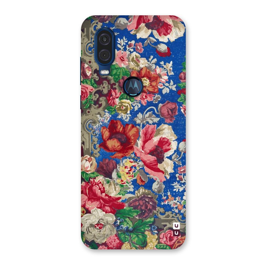 Block Printed Flowers Back Case for Motorola One Vision