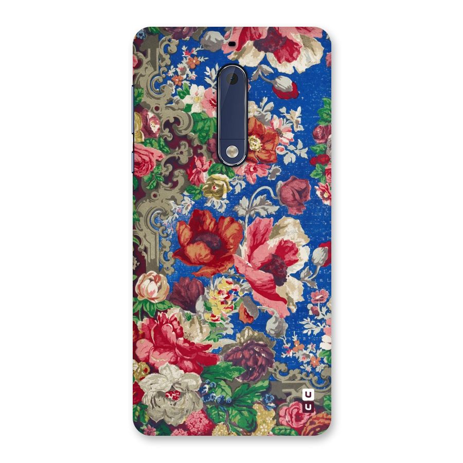 Block Printed Flowers Back Case for Nokia 5