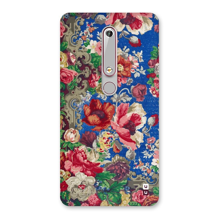 Block Printed Flowers Back Case for Nokia 6.1