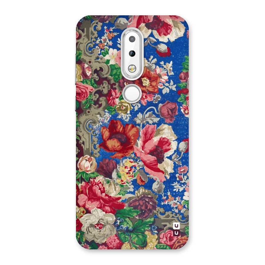 Block Printed Flowers Back Case for Nokia 6.1 Plus