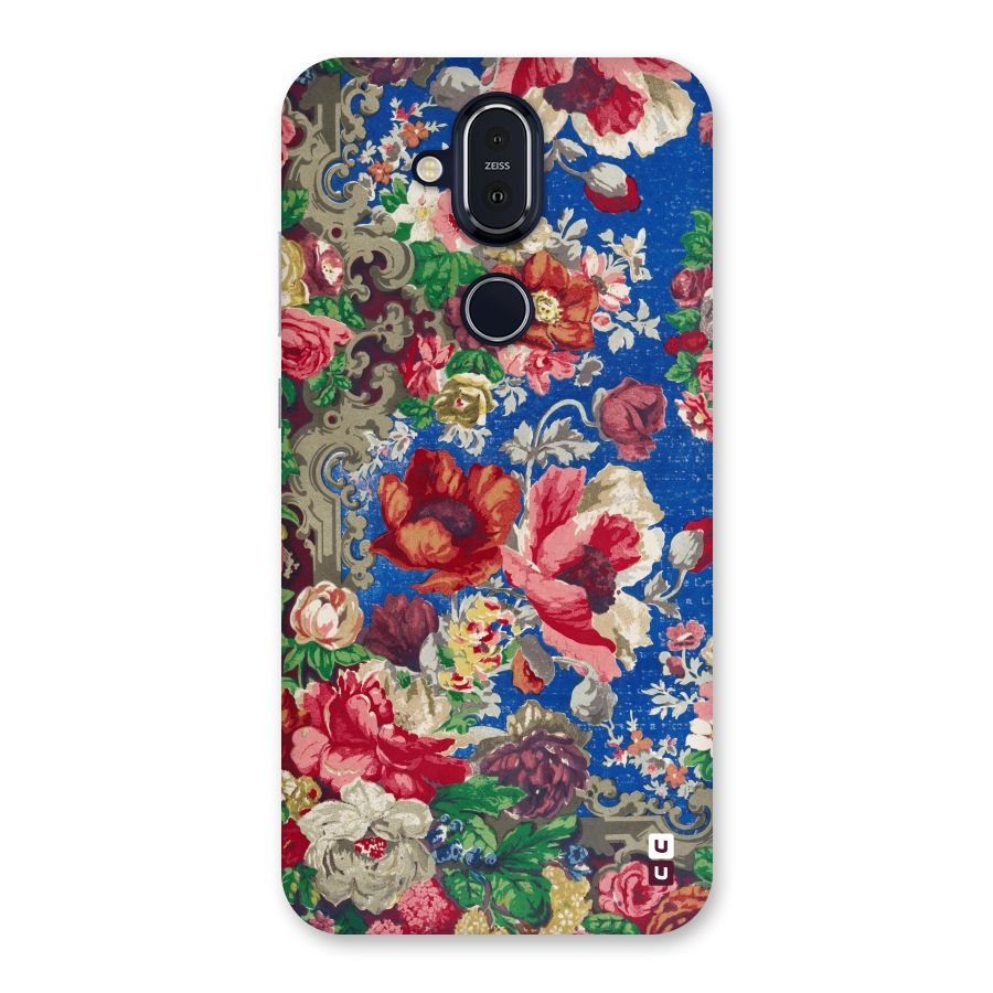 Block Printed Flowers Back Case for Nokia 8.1