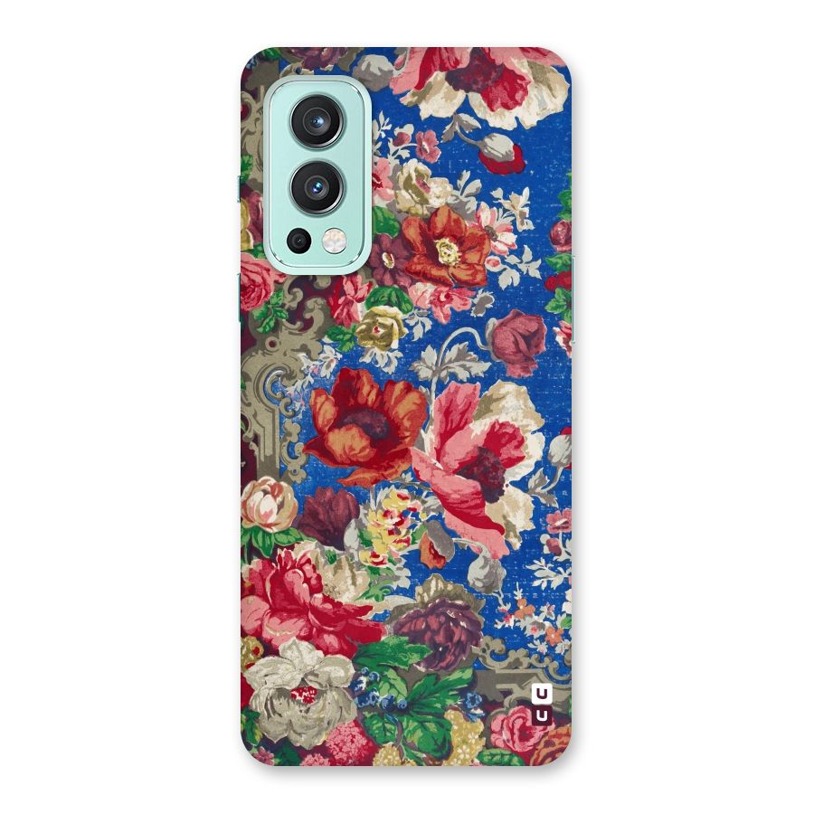 Block Printed Flowers Back Case for OnePlus Nord 2 5G