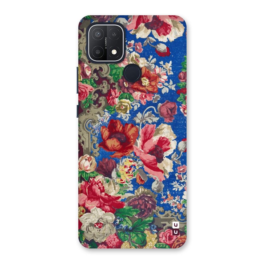 Block Printed Flowers Back Case for Oppo A15s