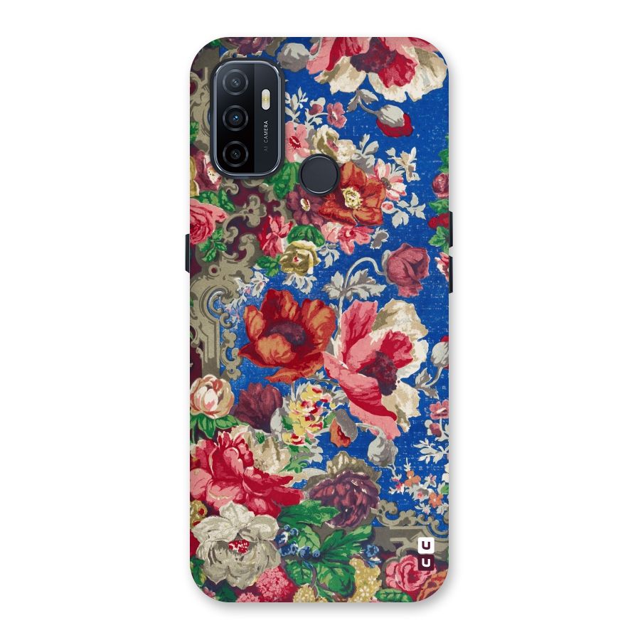 Block Printed Flowers Back Case for Oppo A32