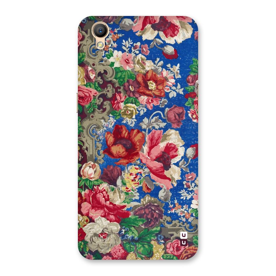 Block Printed Flowers Back Case for Oppo A37