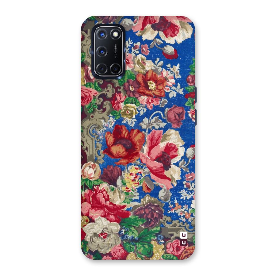 Block Printed Flowers Back Case for Oppo A52