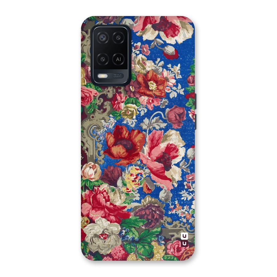 Block Printed Flowers Back Case for Oppo A54