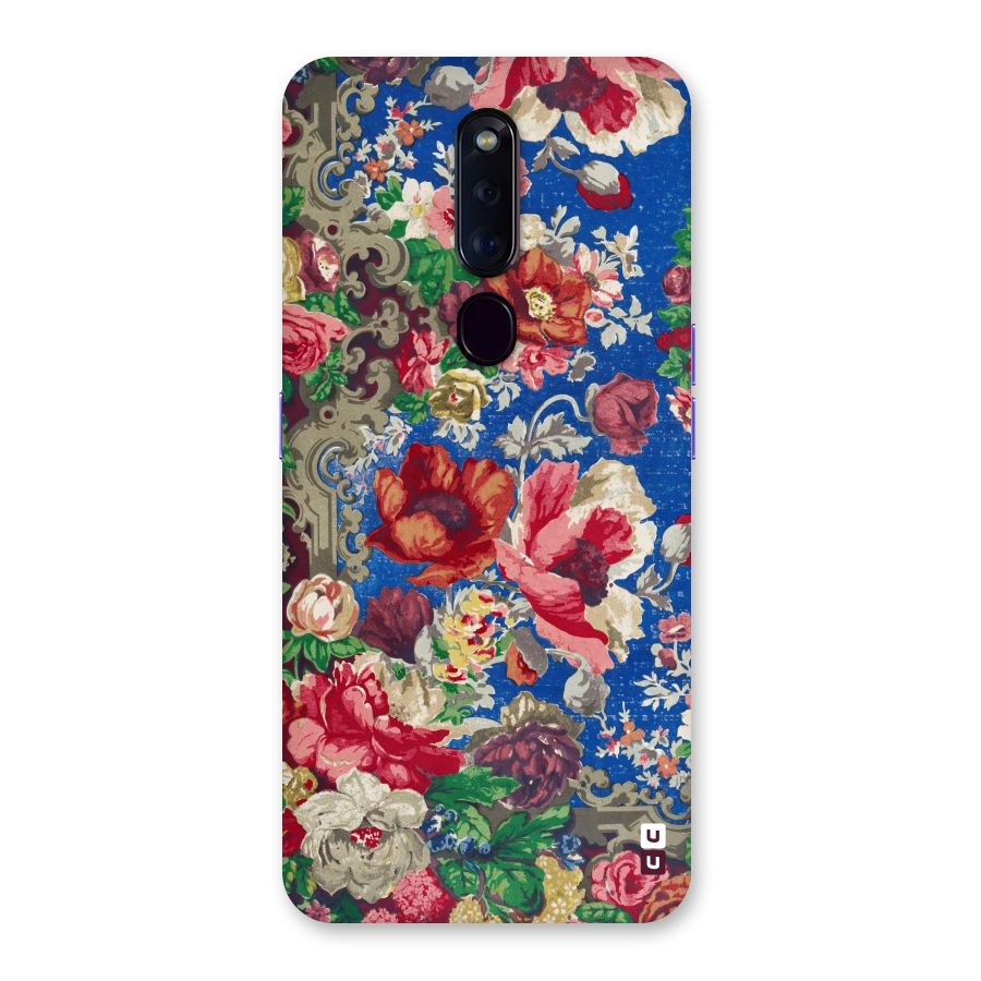 Block Printed Flowers Back Case for Oppo F11 Pro