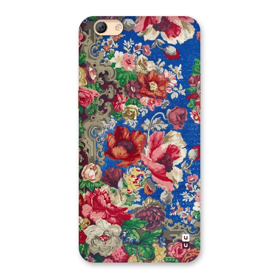 Block Printed Flowers Back Case for Oppo F3 Plus