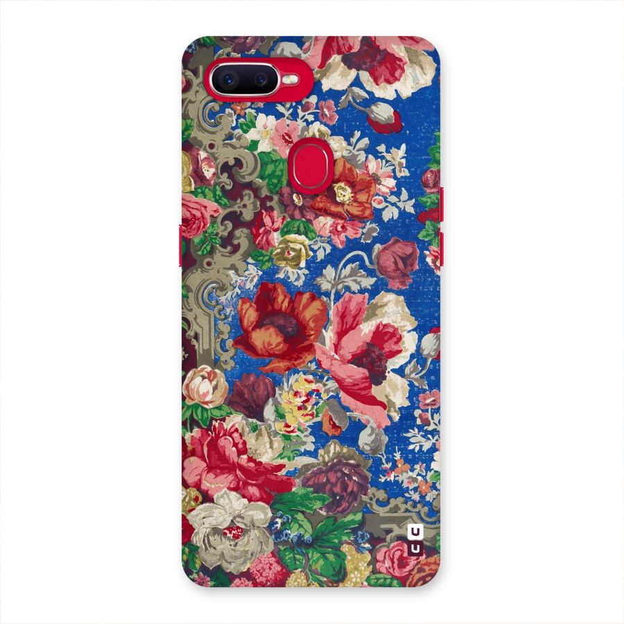 Block Printed Flowers Back Case for Oppo F9 Pro