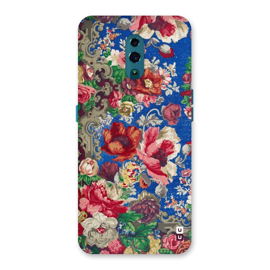 Block Printed Flowers Back Case for Oppo Reno