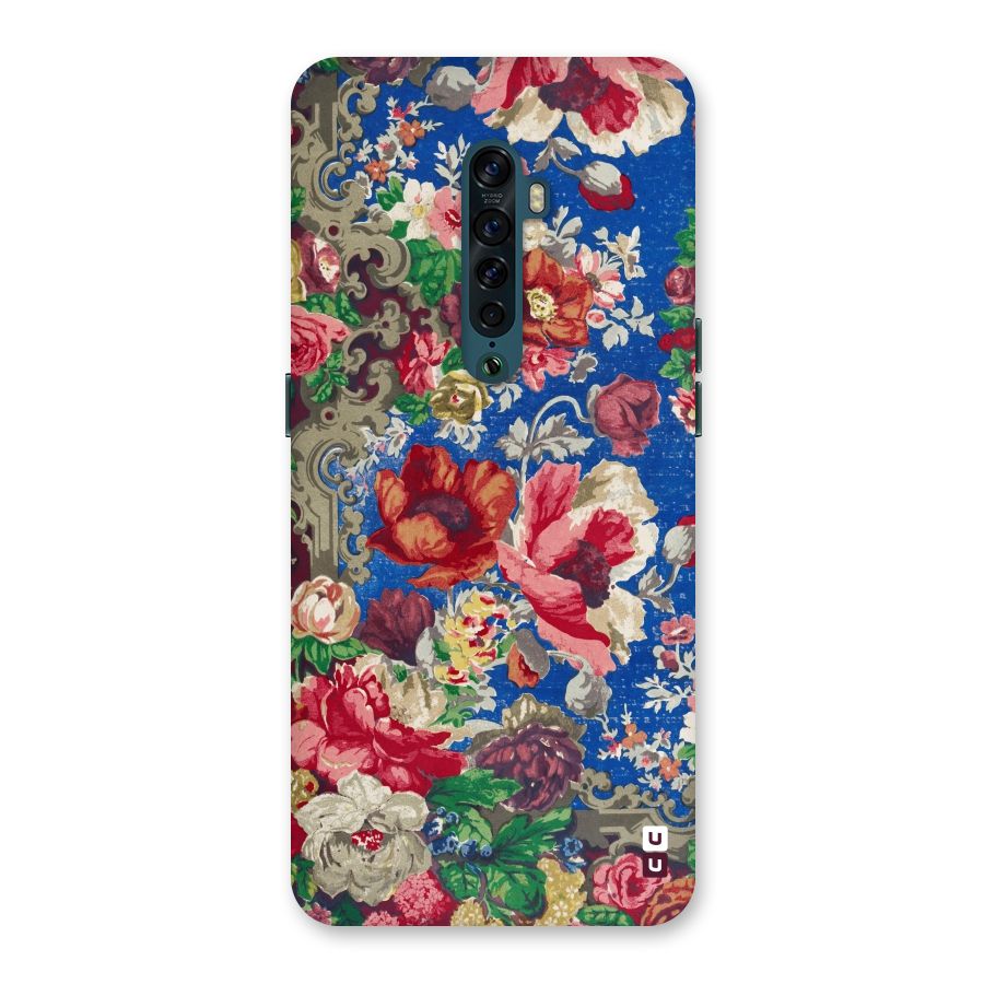 Block Printed Flowers Back Case for Oppo Reno2