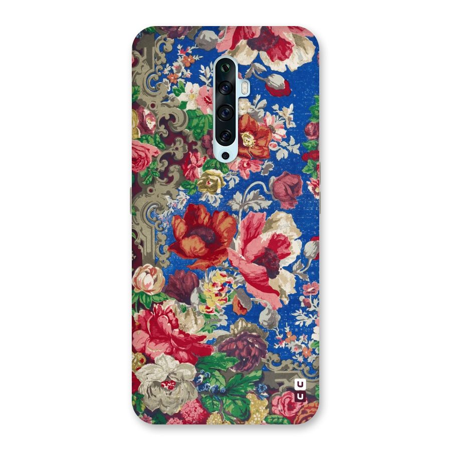 Block Printed Flowers Back Case for Oppo Reno2 Z