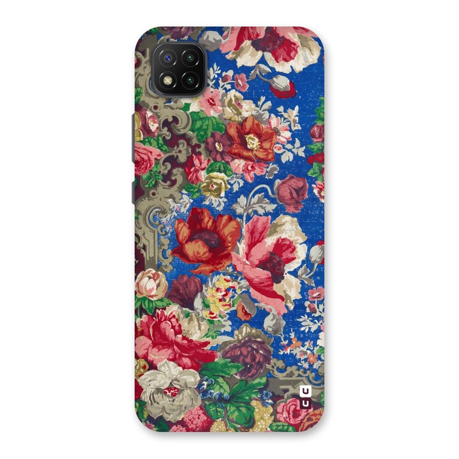 Block Printed Flowers Back Case for Poco C3