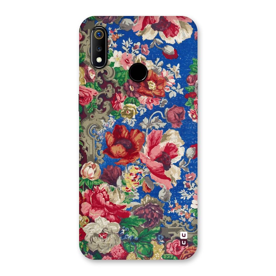 Block Printed Flowers Back Case for Realme 3