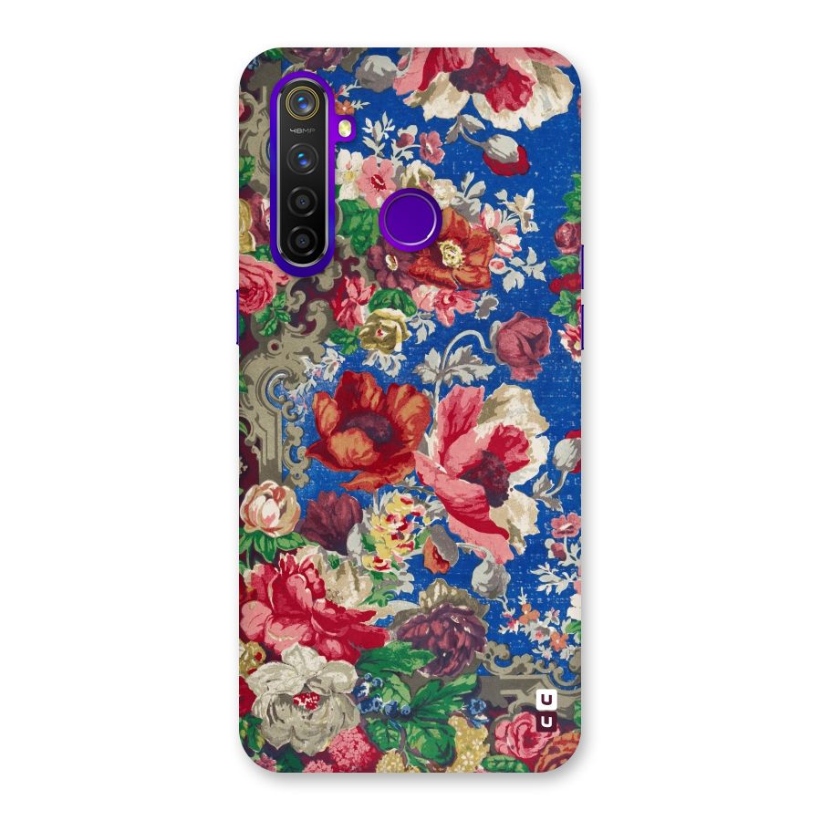 Block Printed Flowers Back Case for Realme 5 Pro