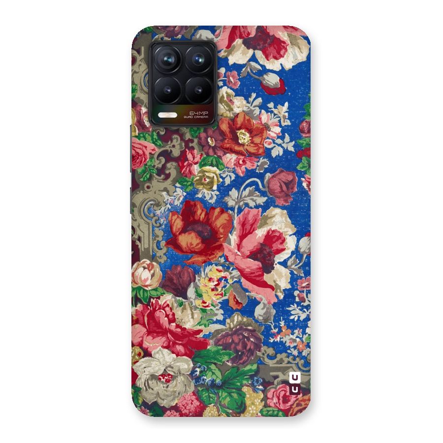 Block Printed Flowers Back Case for Realme 8