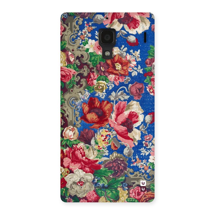 Block Printed Flowers Back Case for Redmi 1S