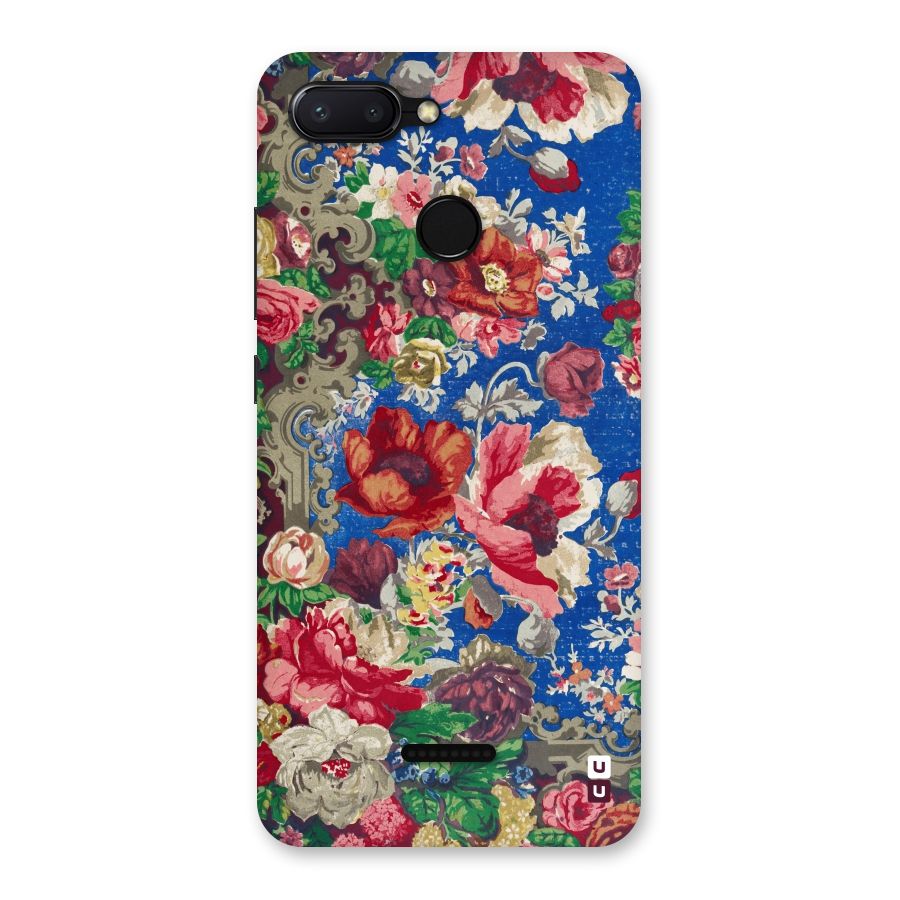 Block Printed Flowers Back Case for Redmi 6