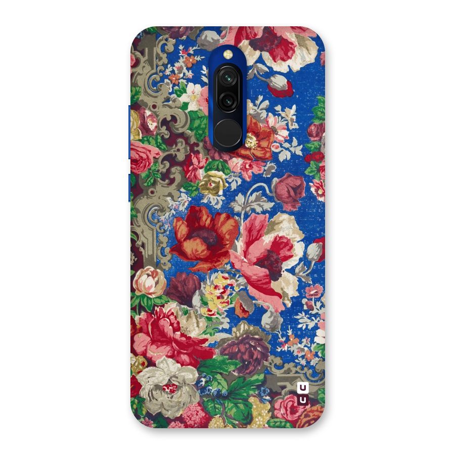 Block Printed Flowers Back Case for Redmi 8