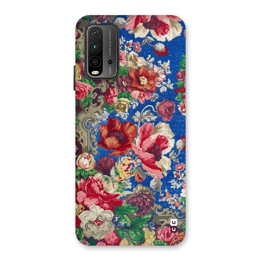 Block Printed Flowers Back Case for Redmi 9 Power