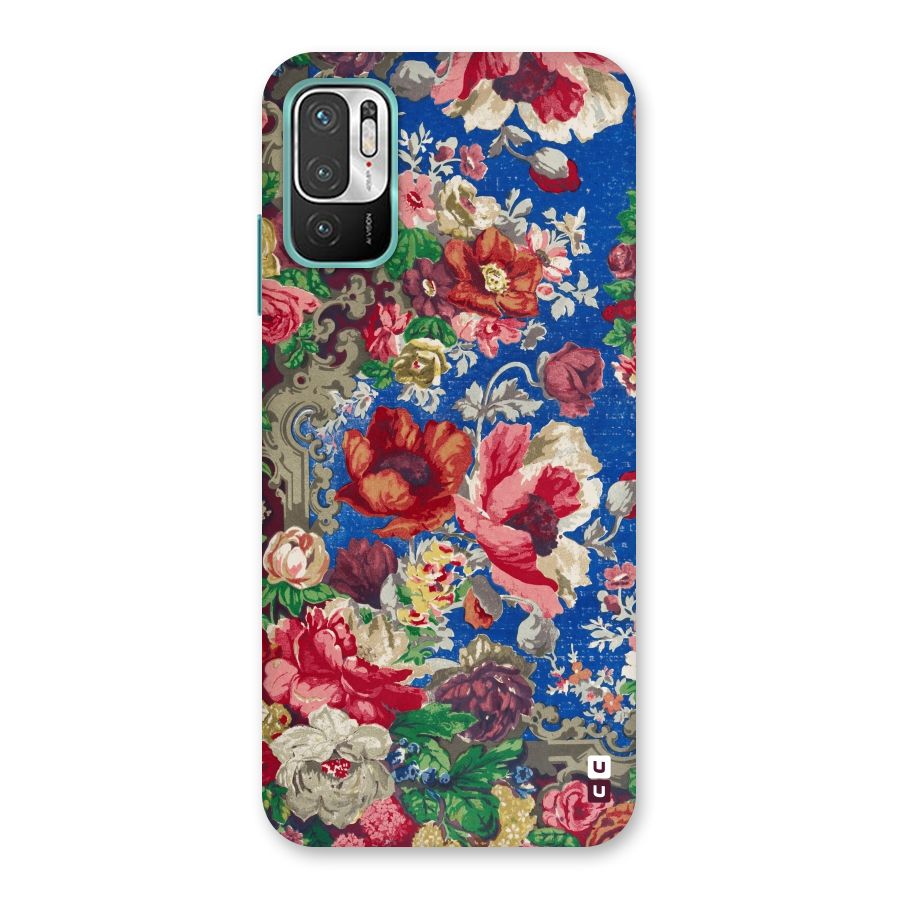 Block Printed Flowers Back Case for Redmi Note 10T 5G