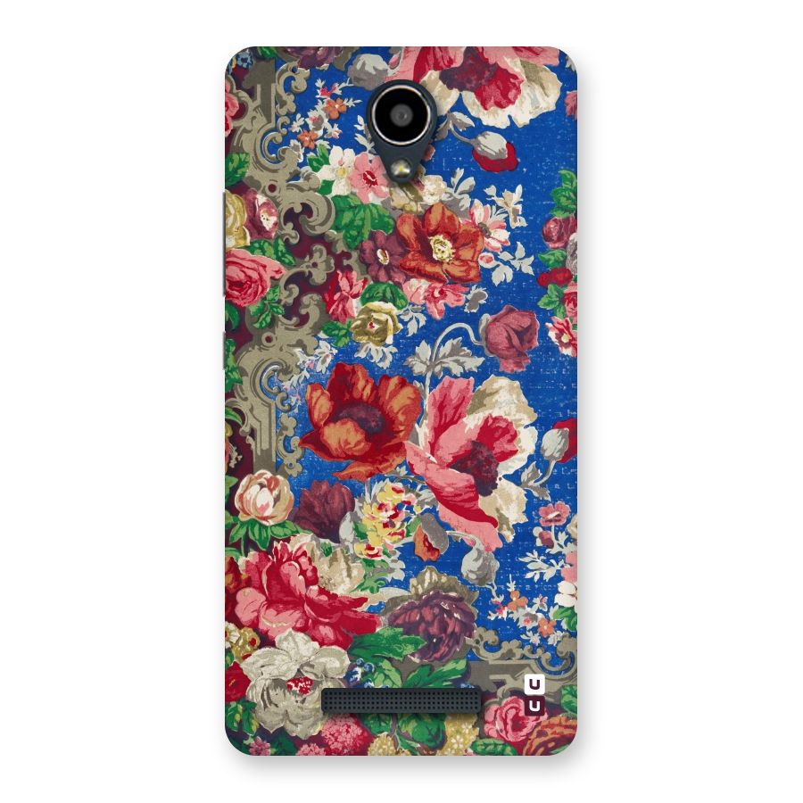 Block Printed Flowers Back Case for Redmi Note 2