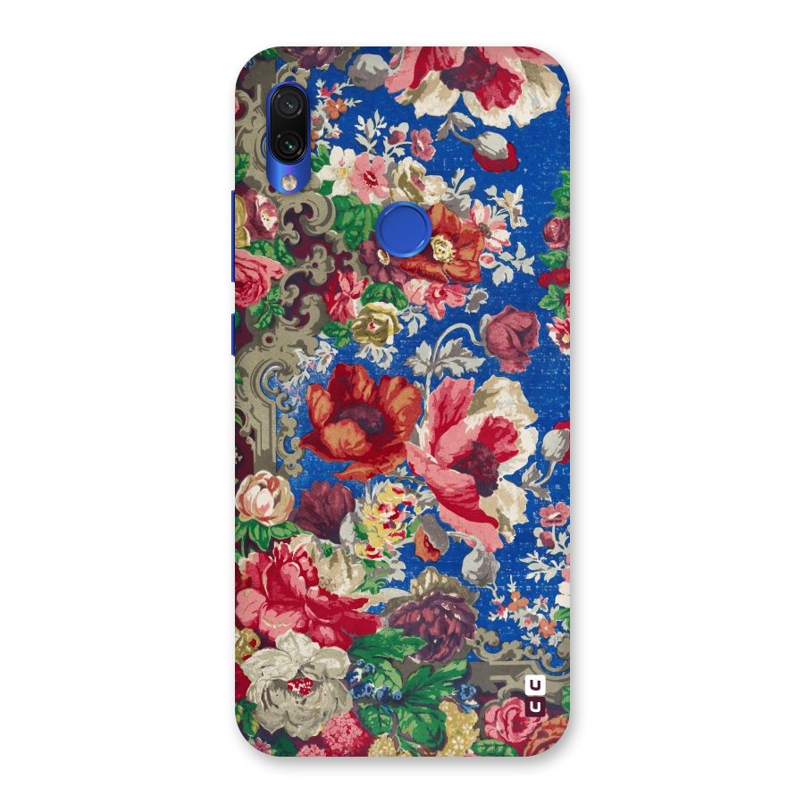 Block Printed Flowers Back Case for Redmi Note 7S