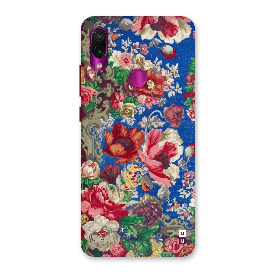 Block Printed Flowers Back Case for Redmi Note 7 Pro
