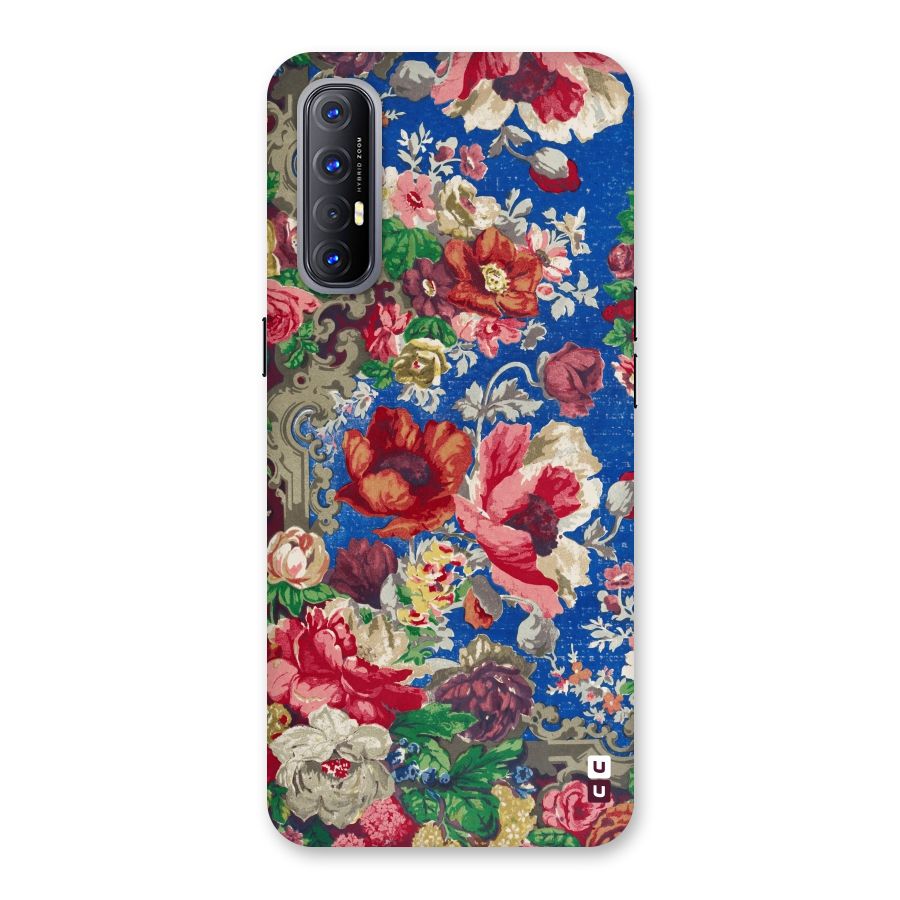 Block Printed Flowers Back Case for Reno3 Pro