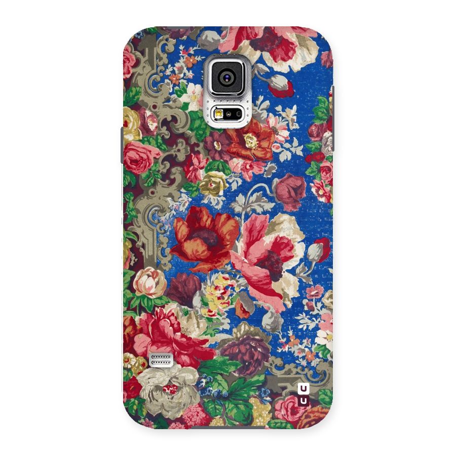 Block Printed Flowers Back Case for Samsung Galaxy S5
