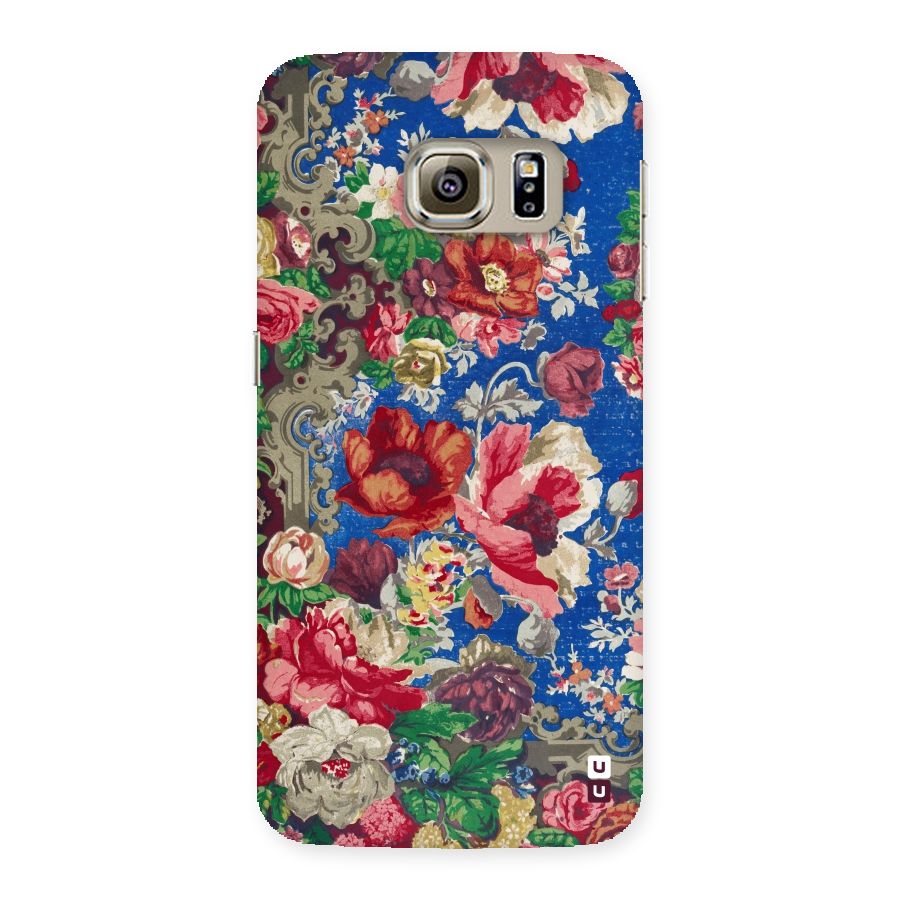 Block Printed Flowers Back Case for Samsung Galaxy S6 Edge Plus