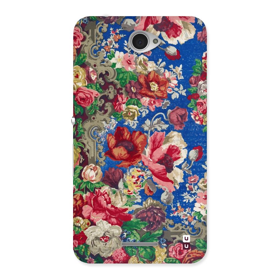 Block Printed Flowers Back Case for Sony Xperia E4
