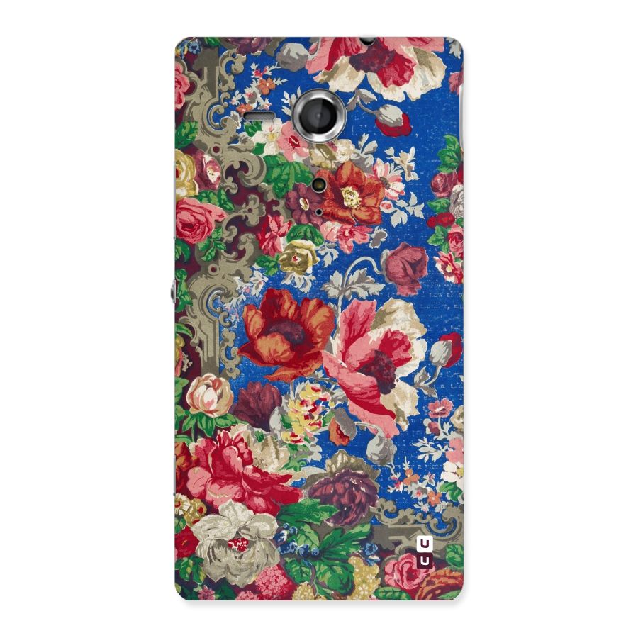 Block Printed Flowers Back Case for Sony Xperia SP