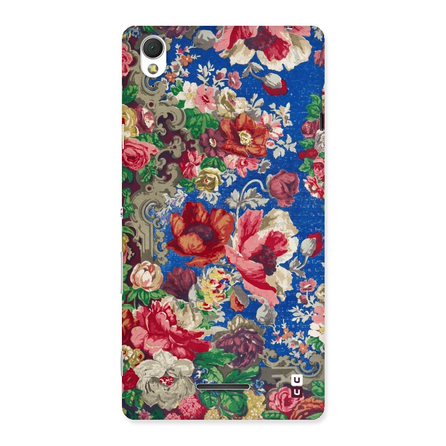 Block Printed Flowers Back Case for Sony Xperia T3