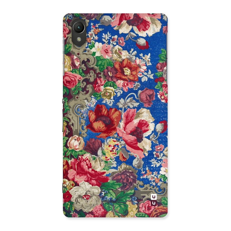 Block Printed Flowers Back Case for Sony Xperia Z2