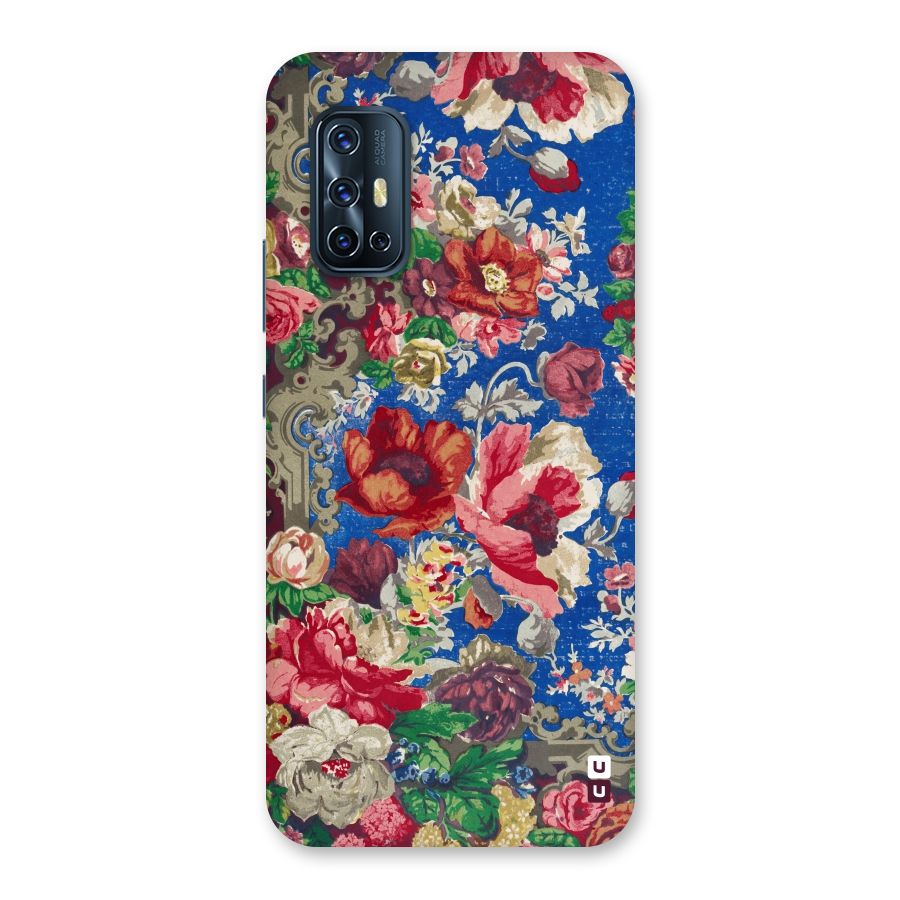 Block Printed Flowers Back Case for Vivo V17