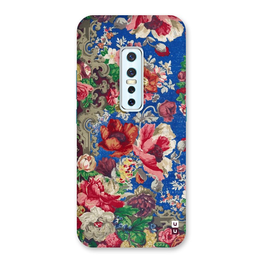 Block Printed Flowers Back Case for Vivo V17 Pro