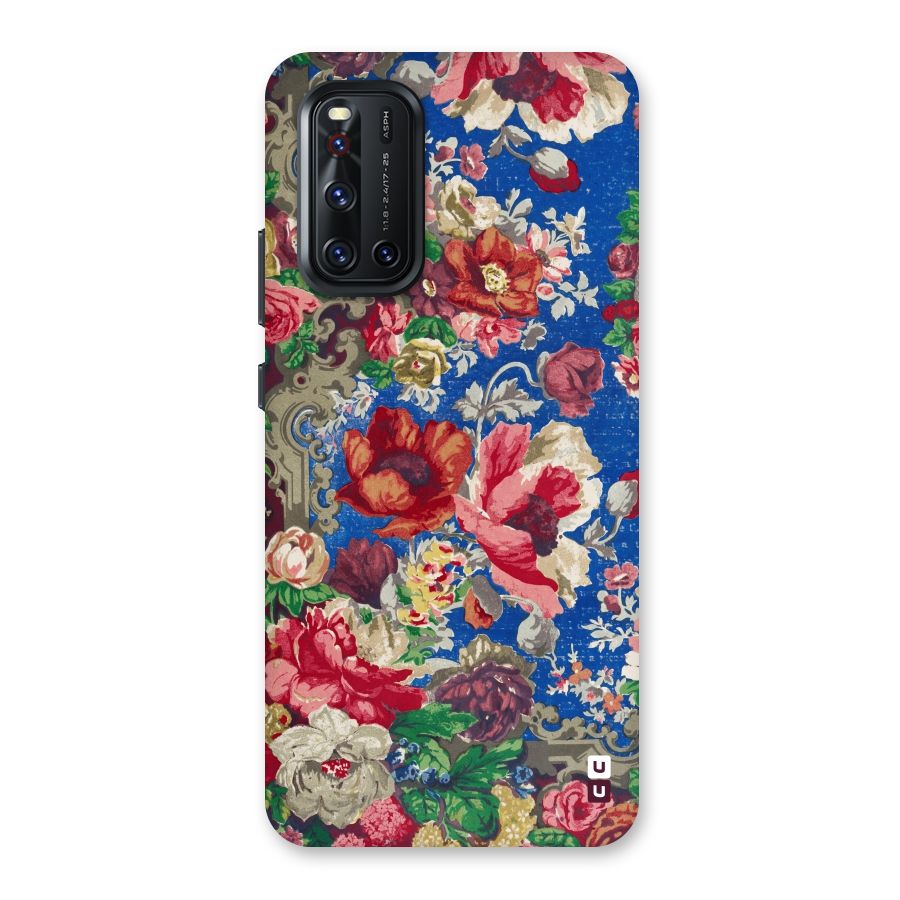 Block Printed Flowers Back Case for Vivo V19