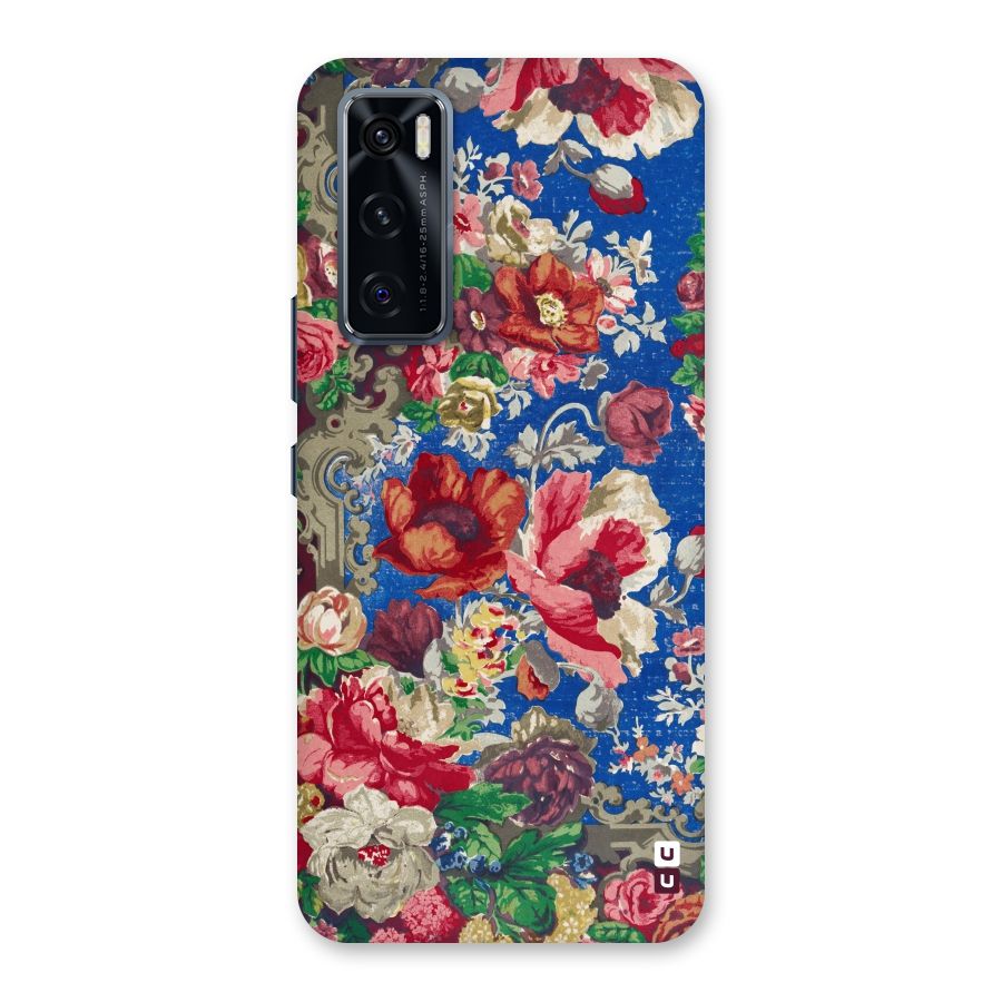 Block Printed Flowers Back Case for Vivo V20 SE